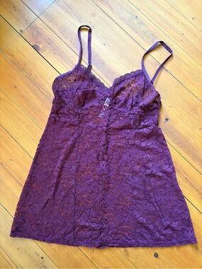Gilligan & O'Malley Burgundy Lace Slip